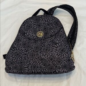 Baggallini Black Floral Convertible Backpack